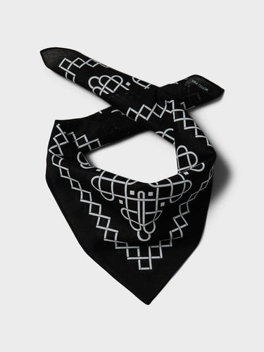 Neighborhood - Line Pattern Bandana in Black