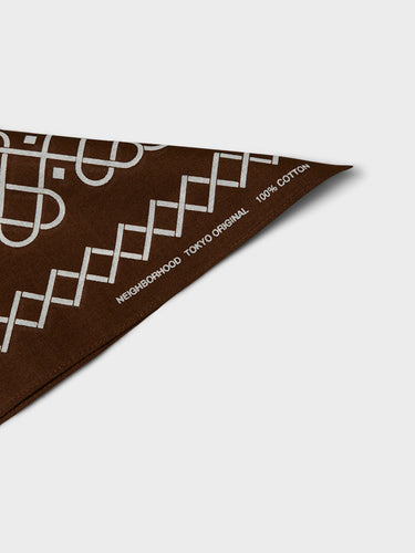 Neighborhood - Line Pattern Bandana in Brown
