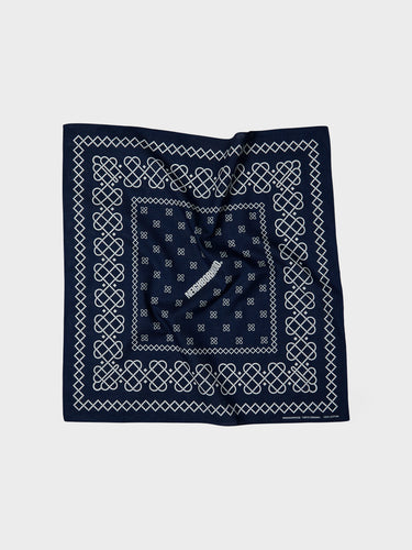 Line Pattern Bandana in Navy