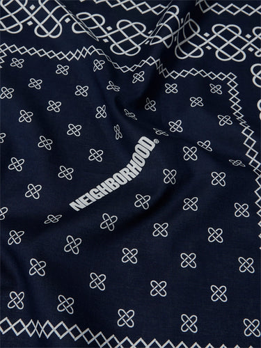 Line Pattern Bandana in Navy