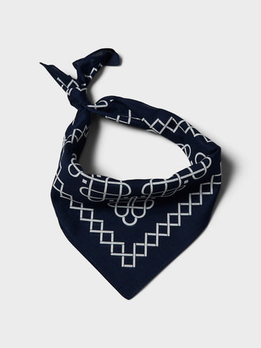 Line Pattern Bandana in Navy