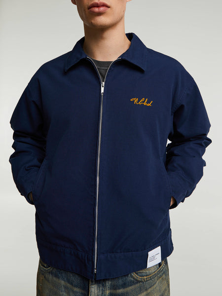 Black Neighborhood Washed Zip Work Jacket | HIP