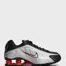 Nike - Shox R4 Sneakers in Black, Light Crimson and Metallic Silver