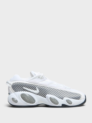 Nike - Nocta Glide Sneakers in White, White, Black and University Gold