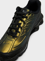 Nike - Shox Ride 2 Sneakers in Black/Black, Olive Flake and Metallic Silver