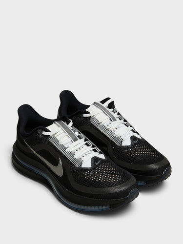 Nike - Pegasus Premium SP Sneakers in Black, Metallic Silver and White