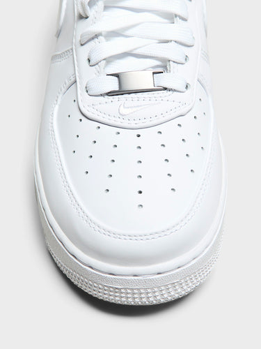 Nike - Air Force 1 Low Retro PRM Sneakers in White, White and Black