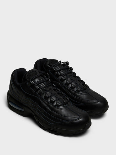 Nike - Air Max 95 Big Bubble Leather QS Sneakers in Triple Black