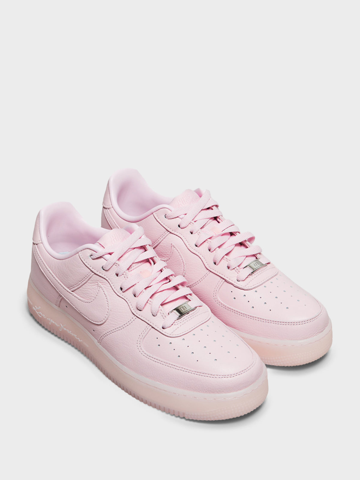 Nike - Nike x NOCTA Air Force 1 Low Sneakers in Pink Foam, Cobalt Tint and Metallic Silver