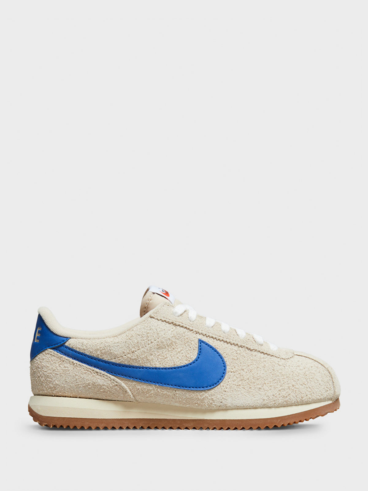 Nike - Cortez Vintage Suede Sneakers in Sand Drift, Muslin, Gum Medium Brown and Game Royal