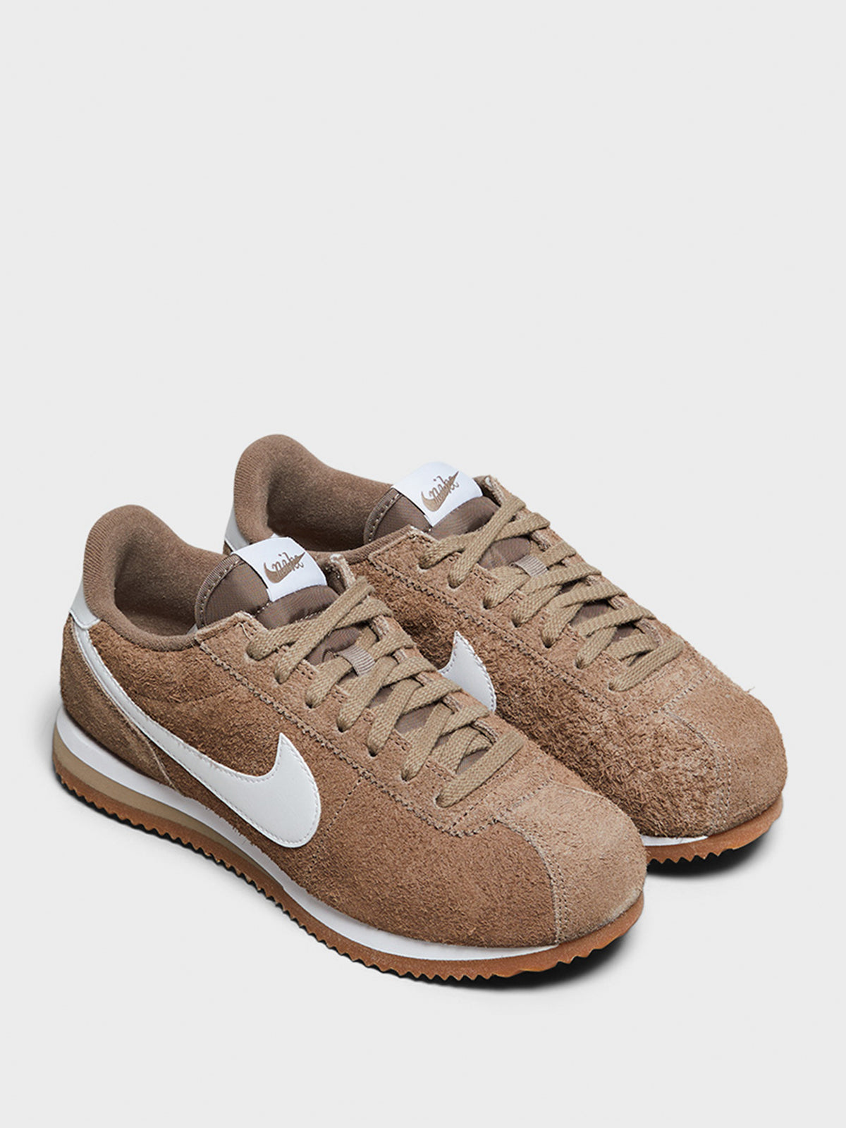 Nike - Cortez Vintage Suede Sneakers in Mink Brown, White Gum and Medium Brown