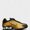 Nike - Shox R4 Sneakers in Black and Metallic Gold