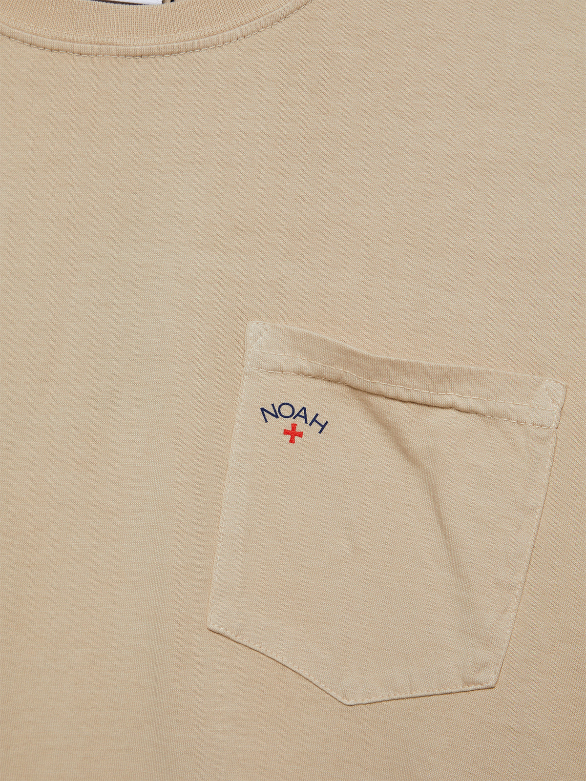 Noah - Core Logo Pocket T-Shirt in Sand