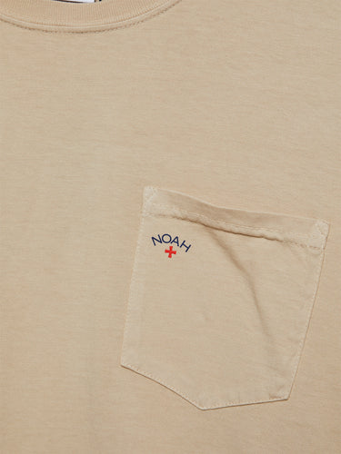 Noah - Core Logo Pocket T-Shirt in Sand
