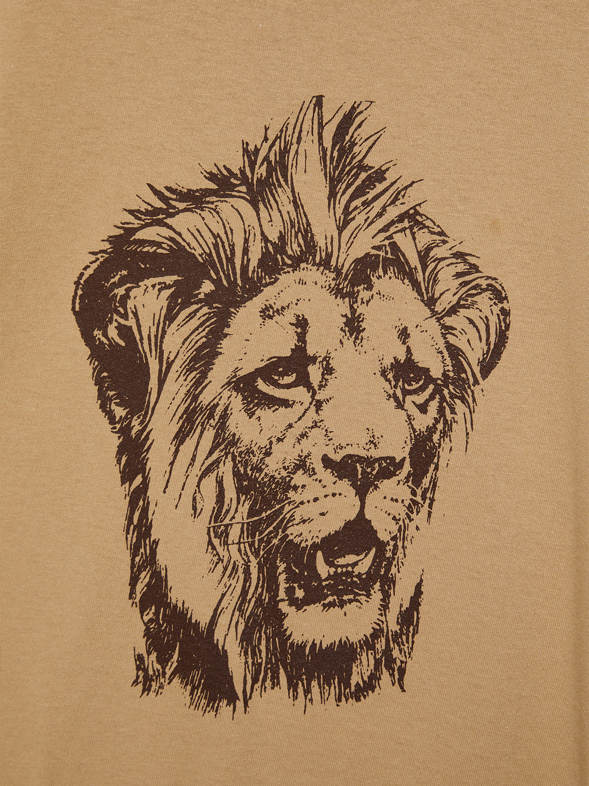 Noah - Lion Head T-Shirt in Sand