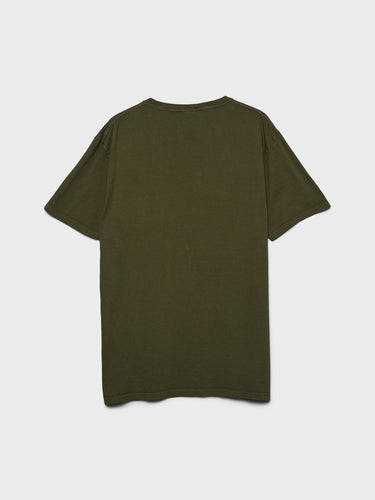Noah - Core Logo Pocket T-Shirt in Army Green