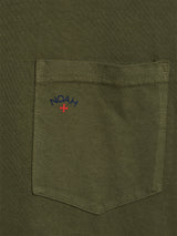 Noah - Core Logo Pocket T-Shirt in Army Green