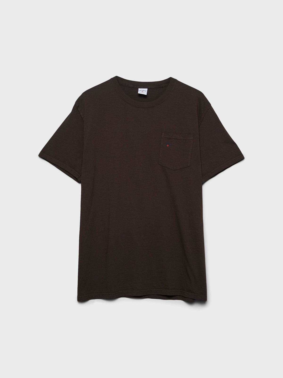 Noah - Core Logo Pocket T-Shirt in Dark Brown