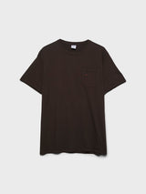 Noah - Core Logo Pocket T-Shirt in Dark Brown