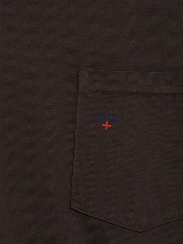 Noah - Core Logo Pocket T-Shirt in Dark Brown
