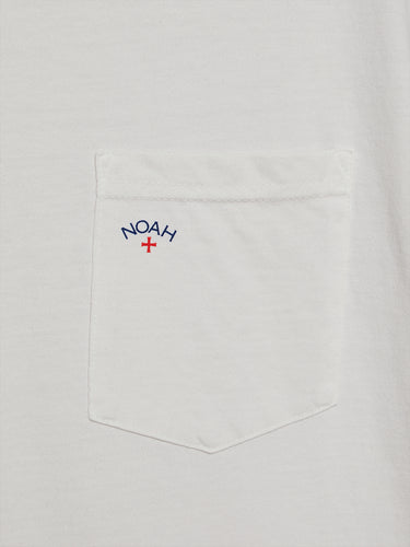 Noah - Core Logo Pocket T-Shirt in Light Pink