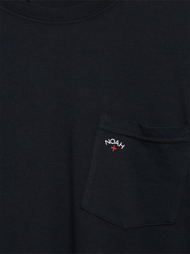 Noah - Core Logo Pocket T-Shirt in Black