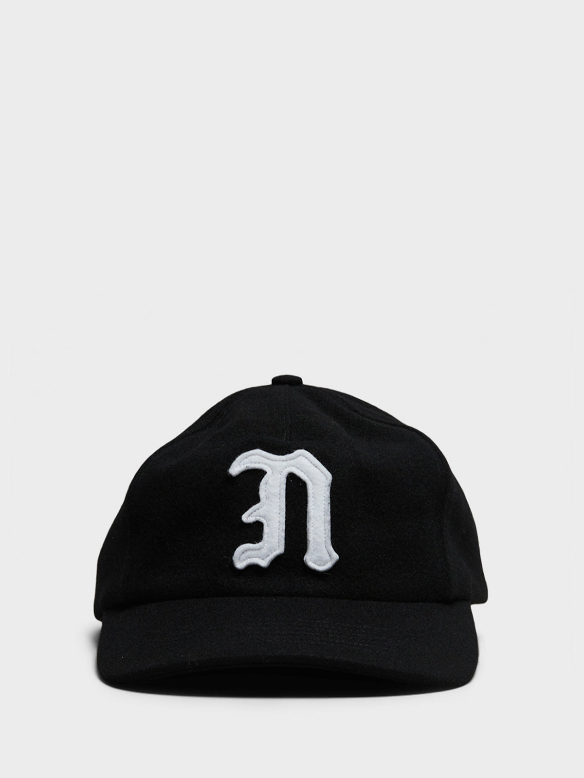 Noah - Melton 5-Panel Cap in Black