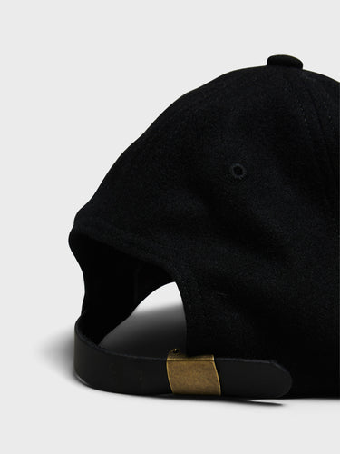 Noah - Melton 5-Panel Cap in Black