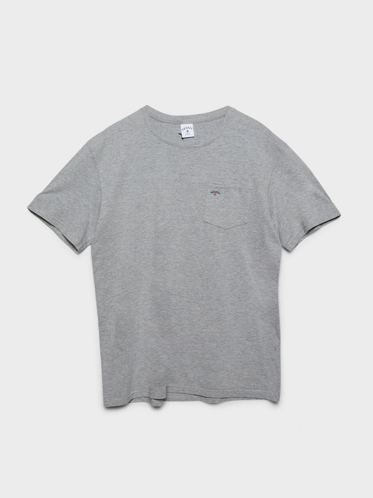 Noah - Core Logo Pocket T-Shirt in Heather Grey