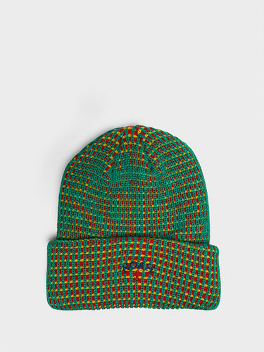 Noah - Tri-Color Beanie in Tri-Color Green/Yellow/Red
