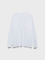 Noah - Long Sleeve Core Logo Pocket T-Shirt in White