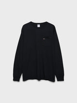 Noah - Long Sleeve Core Logo Pocket T-Shirt in Black