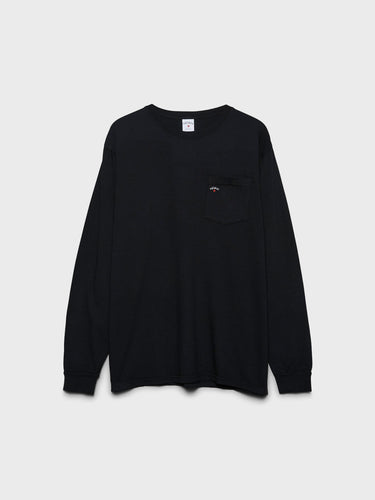 Noah - Long Sleeve Core Logo Pocket T-Shirt in Black