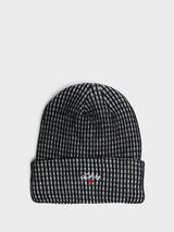 Noah - Tri-Color Beanie in Black and Heather Grey