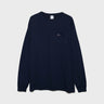 Noah - Long Sleeve Core Logo Pocket T-Shirt in Navy