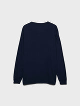 Noah - Long Sleeve Core Logo Pocket T-Shirt in Navy