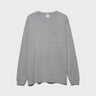 Noah - Long Sleeve Core Logo Pocket T-Shirt in Heather Grey