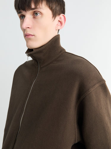Norse Projects - Hornidal Relaxed Organic Loopback Jacket in Delicioso Brown