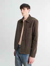 Norse Projects - Arresskov Compact Cotton Overshirt in Delicioso Brown