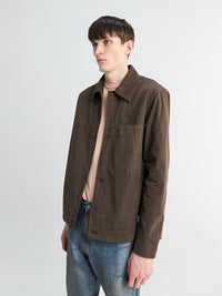 Norse Projects - Arresskov Compact Cotton Overshirt in Delicioso Brown