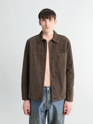 Norse Projects - Arresskov Compact Cotton Overshirt in Delicioso Brown