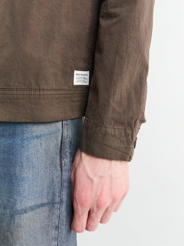 Norse Projects - Arresskov Compact Cotton Overshirt in Delicioso Brown