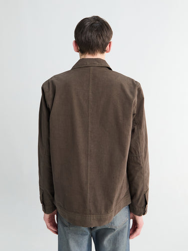 Norse Projects - Arresskov Compact Cotton Overshirt in Delicioso Brown