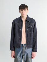 Norse Projects - Svendborg Broken Twill Cotton Linen Denim Jacket in Indigo