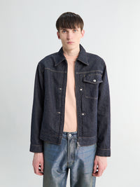 Norse Projects - Svendborg Broken Twill Cotton Linen Denim Jacket in Indigo