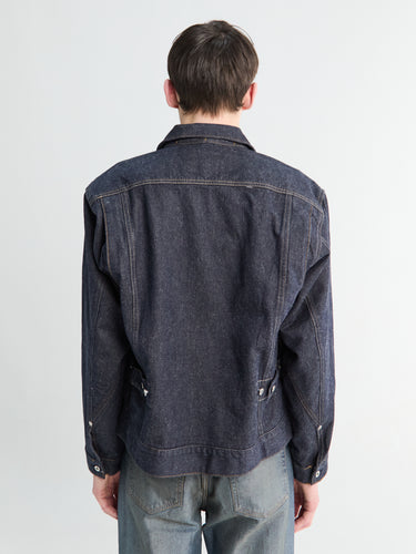 Norse Projects - Svendborg Broken Twill Cotton Linen Denim Jacket in Indigo