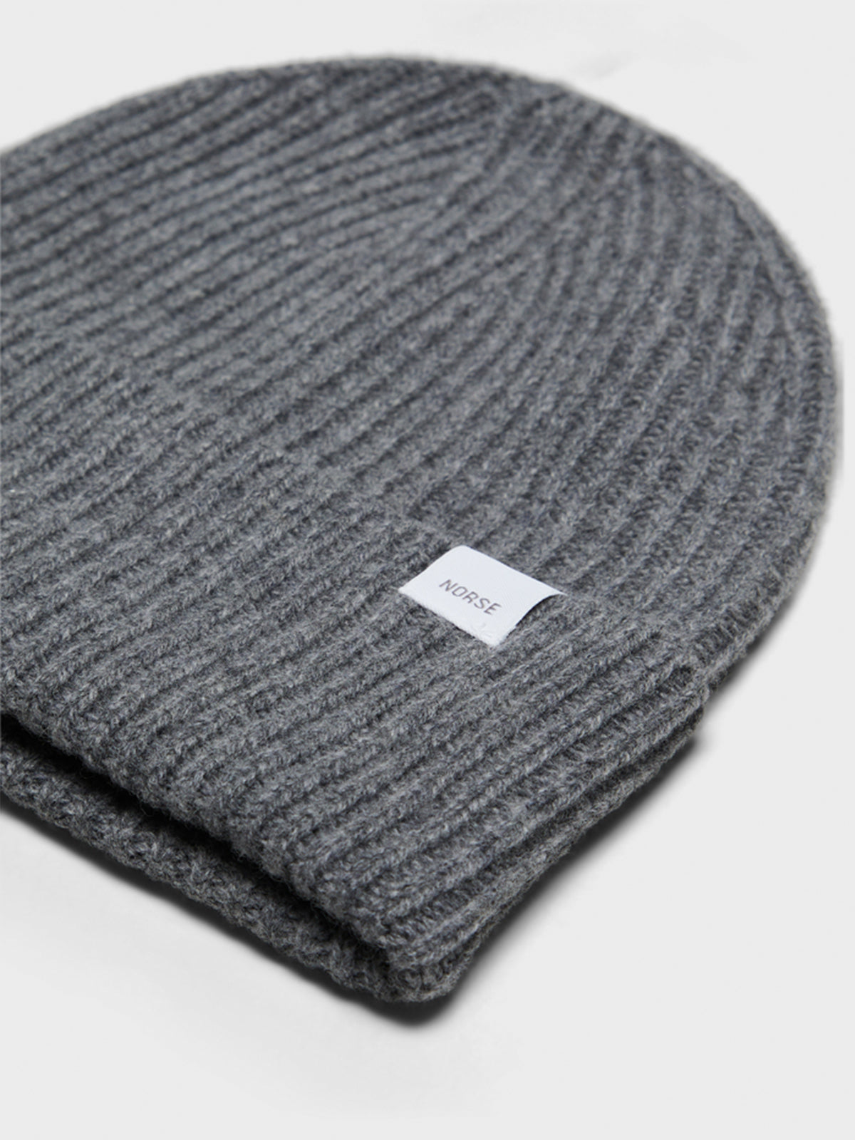 Norse Projects - Standard Merino Lambswool Beanie in Grey Melange