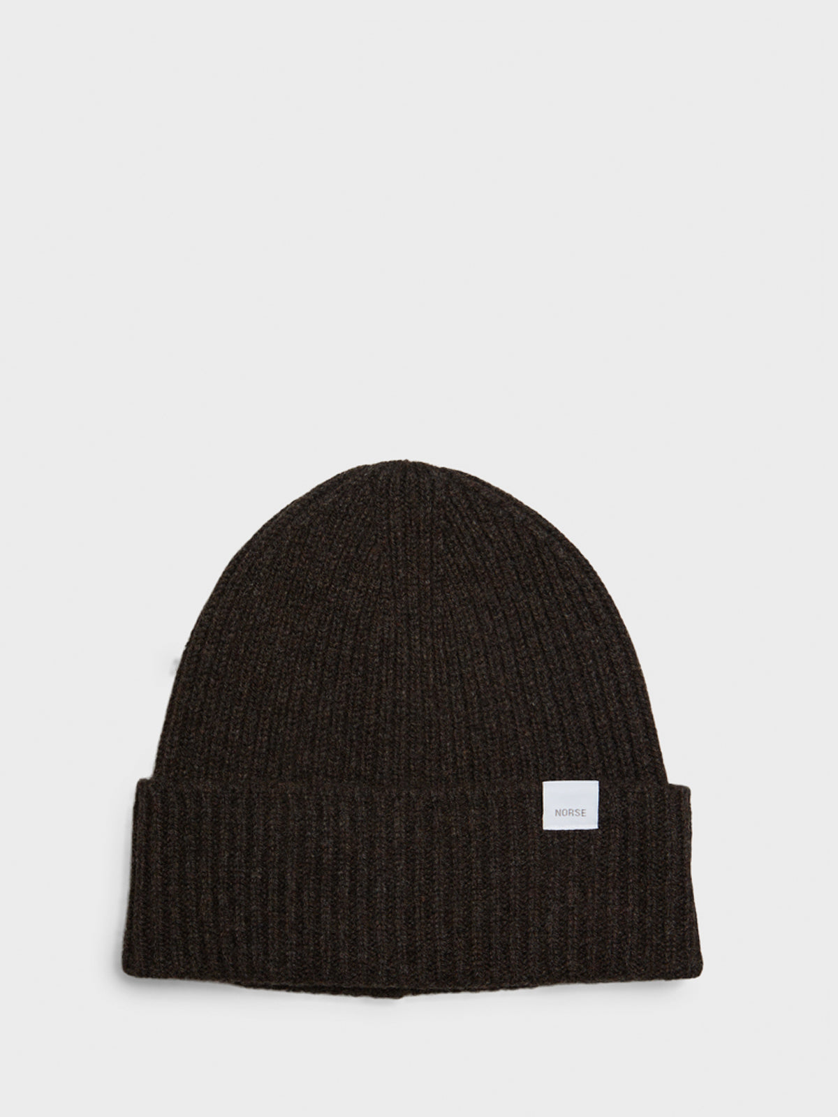 Norse Projects - Standard Merino Lambswool Beanie in Heathland Brown