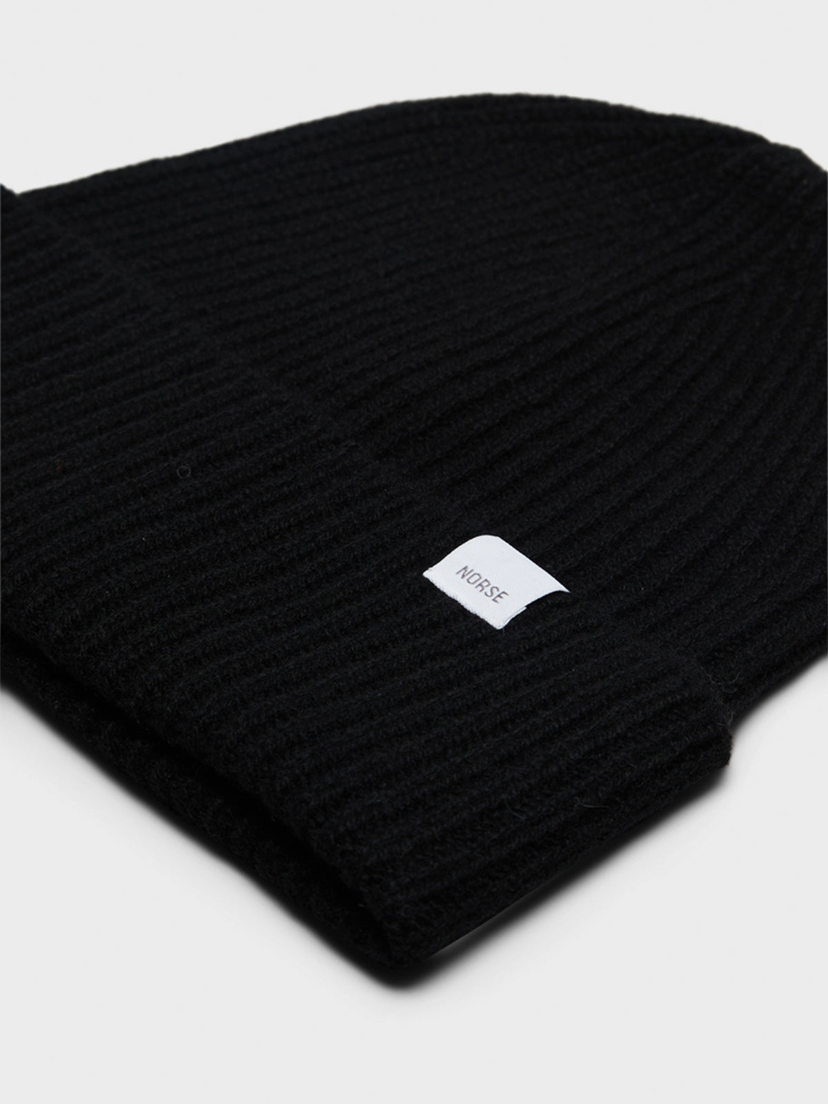 Norse Projects - Standard Merino Lambswool Beanie in Black