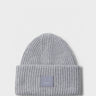 Acne Studios - Ribbed Knit Beanie Hat in Grey Melange